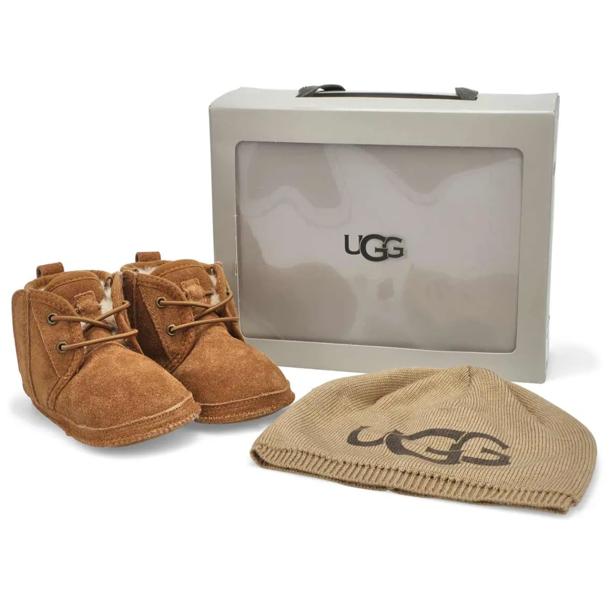 UGG Baby Neumel With Beanie Baby and Toddlers|Kids Slippers & Moccasins