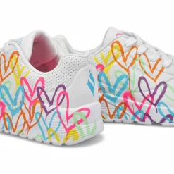 Skechers JGoldcrown Uno Lite - Metallic Love Girls|Kids Sneakers And Athletic|Clearance