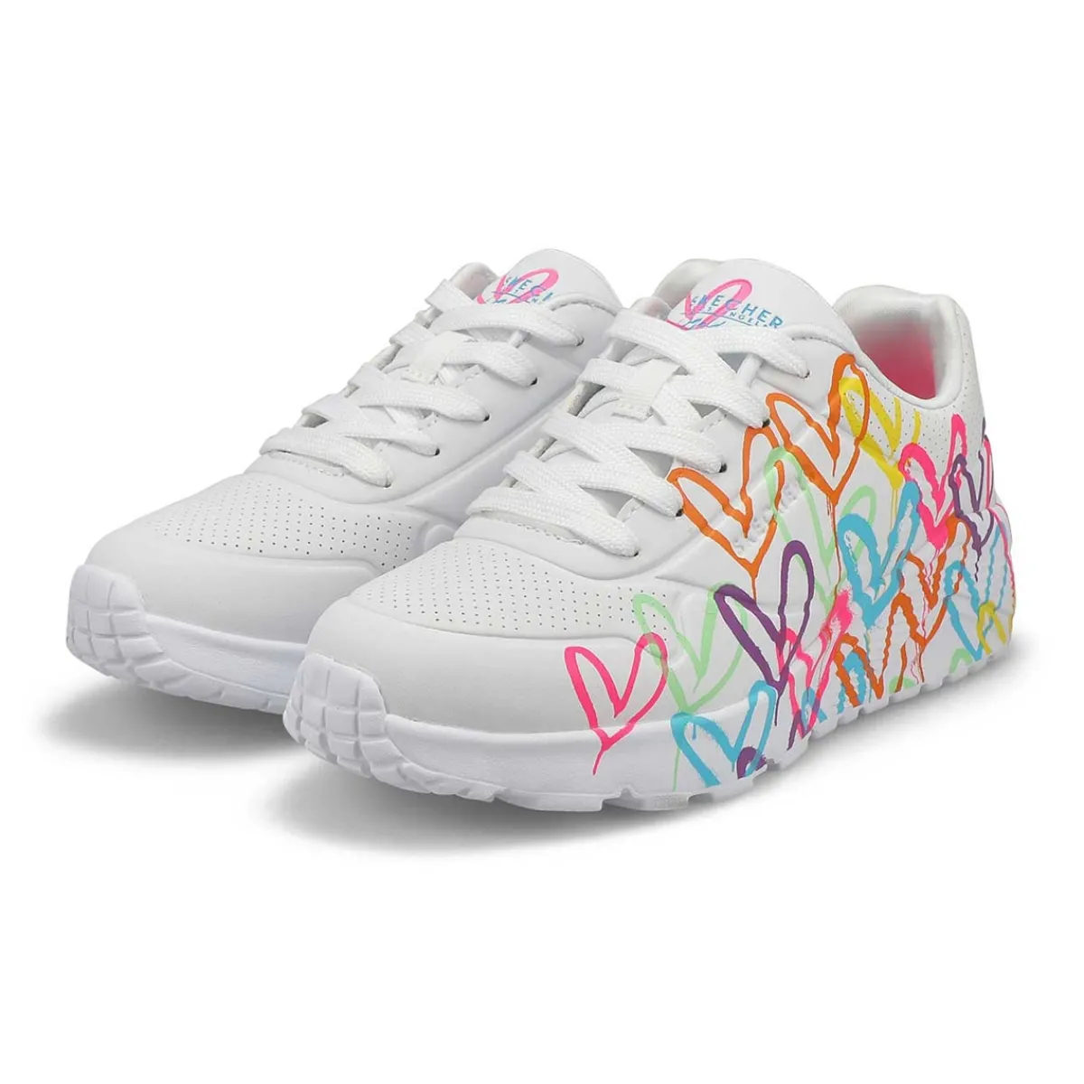 Skechers JGoldcrown Uno Lite - Metallic Love Girls|Kids Sneakers And Athletic|Clearance