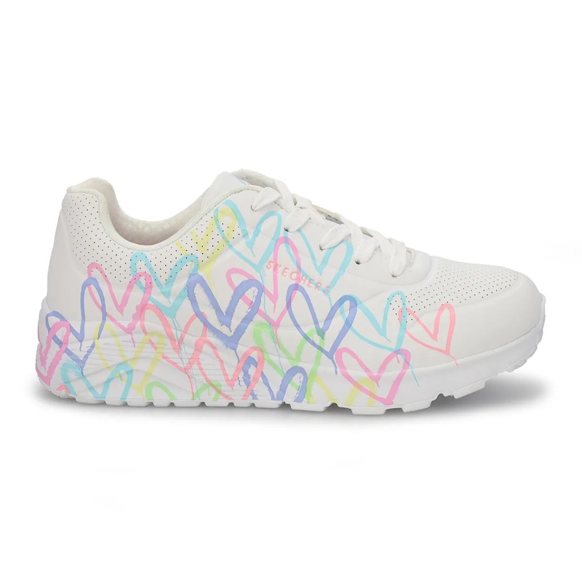 Skechers JGoldcrown Uno Lite - Metallic Love Girls|Kids Sneakers And Athletic|Clearance
