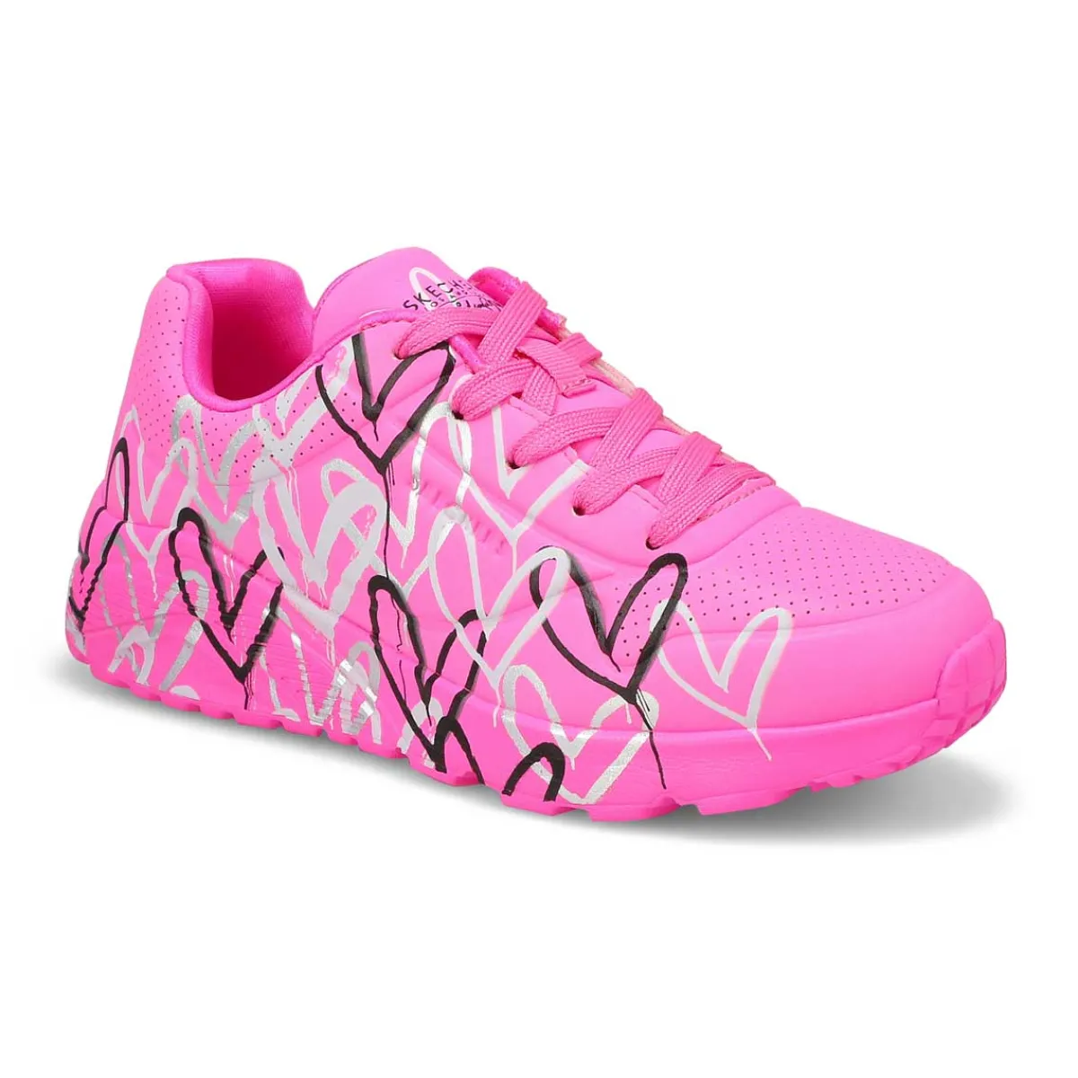 Skechers JGoldcrown Uno Lite - Metallic Love Girls|Kids Sneakers And Athletic|Clearance