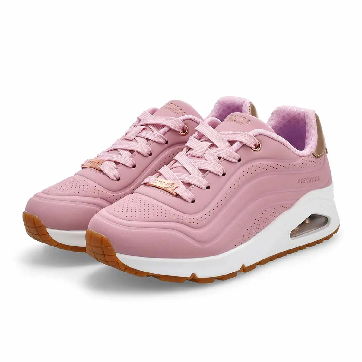 Skechers JGoldcrown Uno Lite - Metallic Love Girls|Kids Sneakers And Athletic