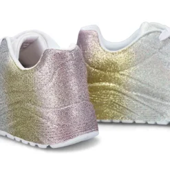 Skechers Uno Lite Goldcrown Rainbow Foil Heart Girls|Kids Sneakers And Athletic