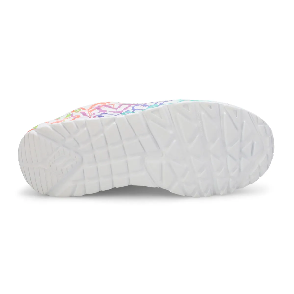 Skechers Uno Lite Goldcrown Rainbow Foil Heart Girls|Kids Sneakers And Athletic
